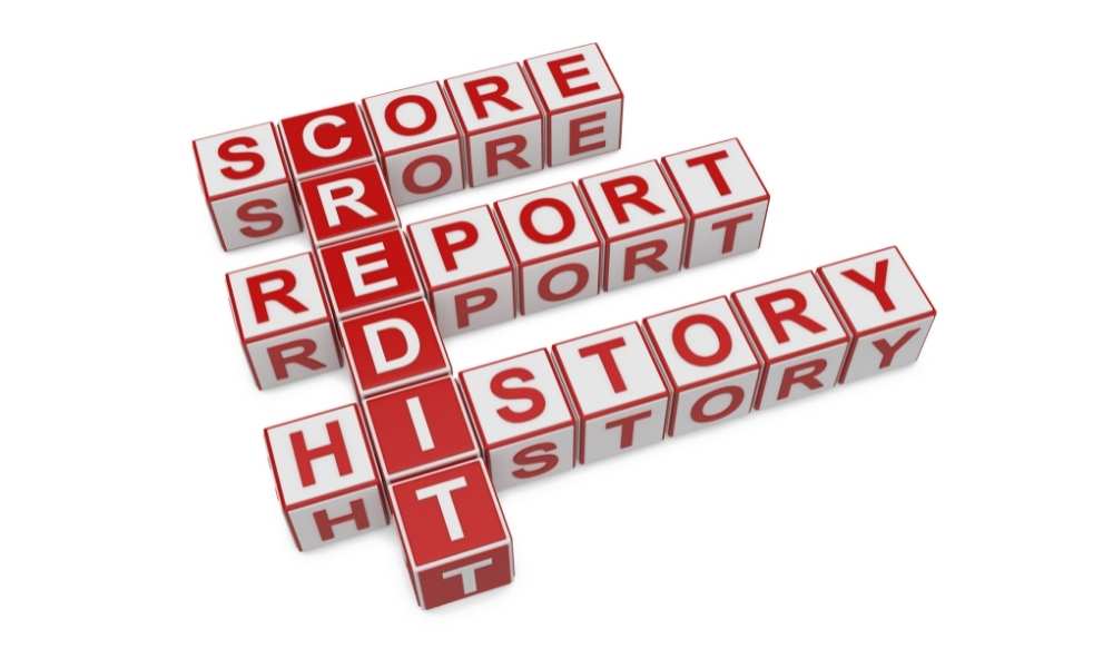 credit score report history concept